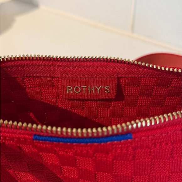 Rothy's Red Checker-Pattern Crossbody Bag - Picture 3 of 4